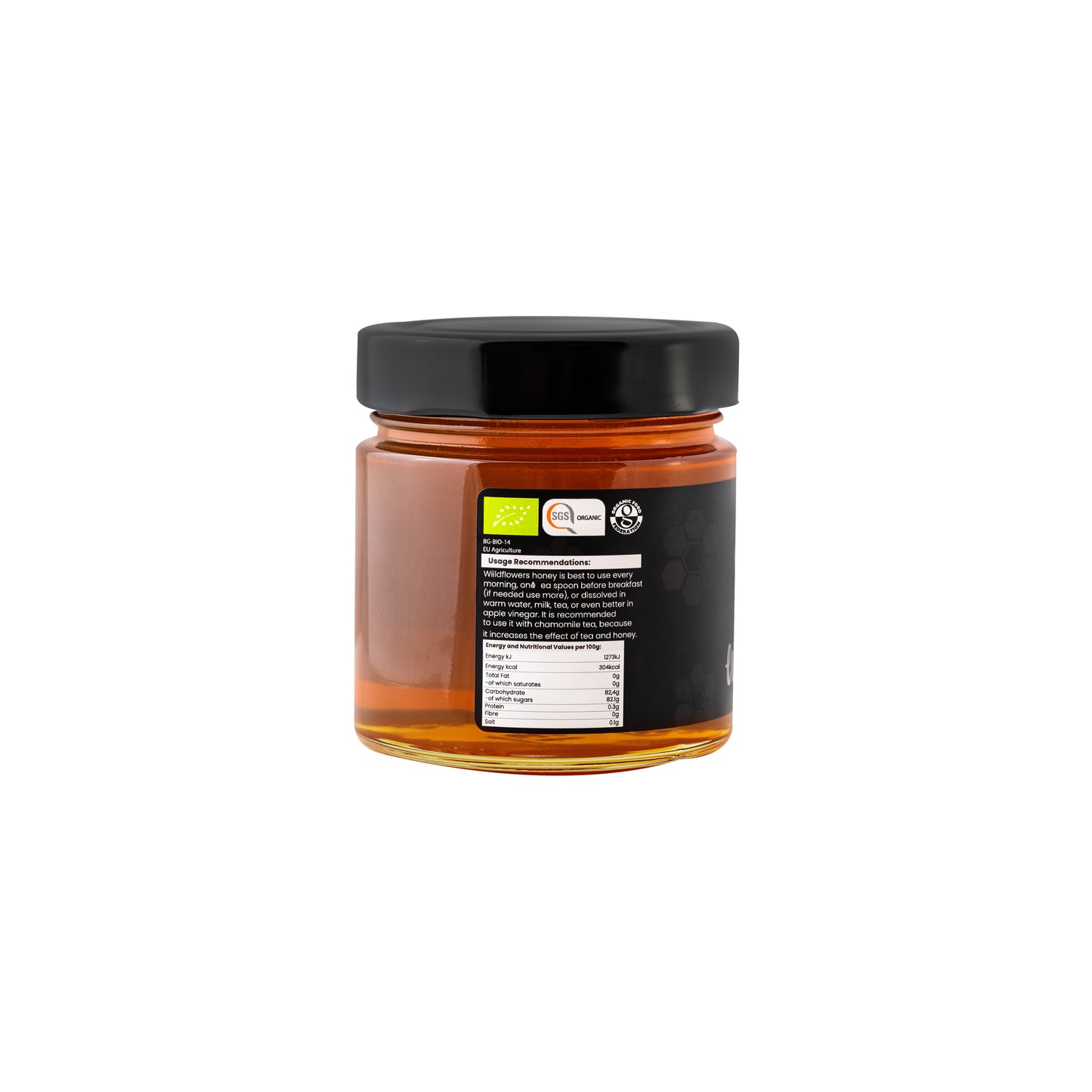 Award Winning Great Taste Organic Raw Honey Wildflowers 300g Honey