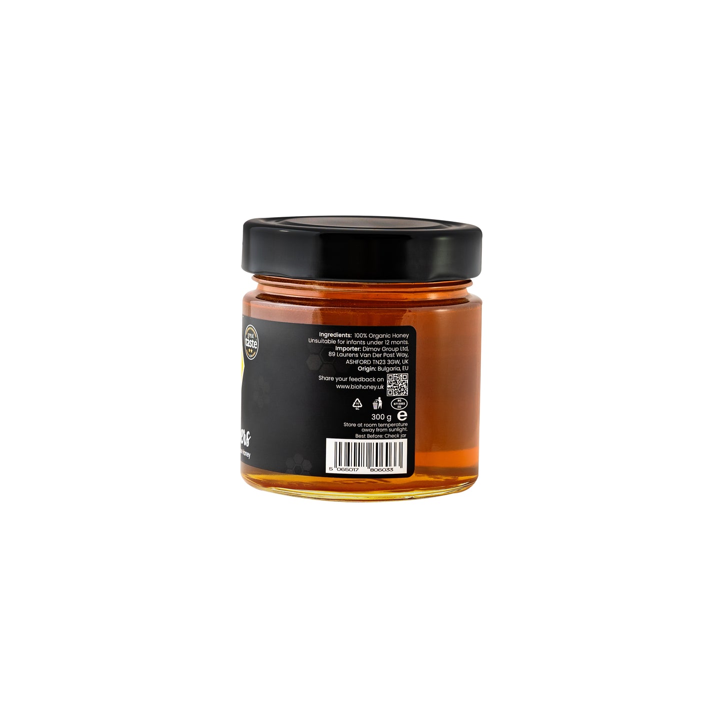 Award Winning Great Taste Organic Raw Honey Wildflowers 300g Honey