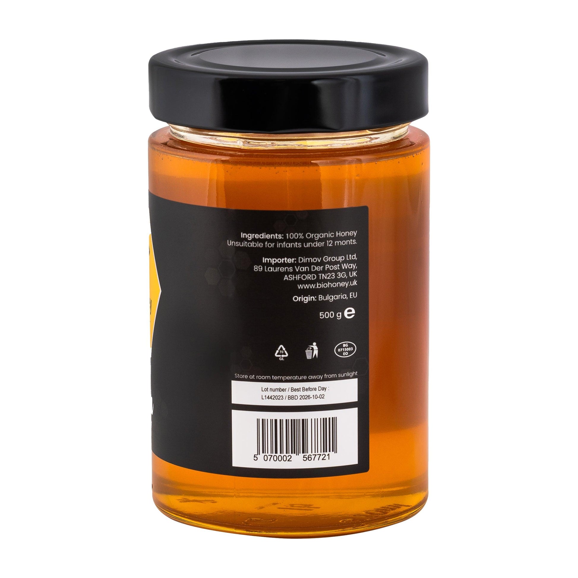 BioHoney Organic Raw Linden Honey 500g Honey - BioHoney