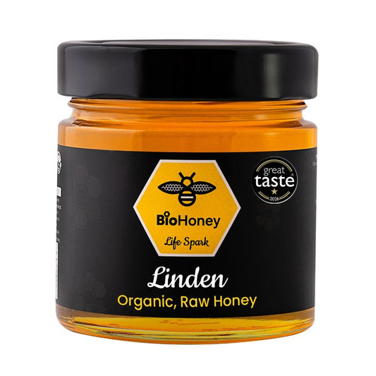 Award Winning Great Taste Organic Raw Honey Linden 300g