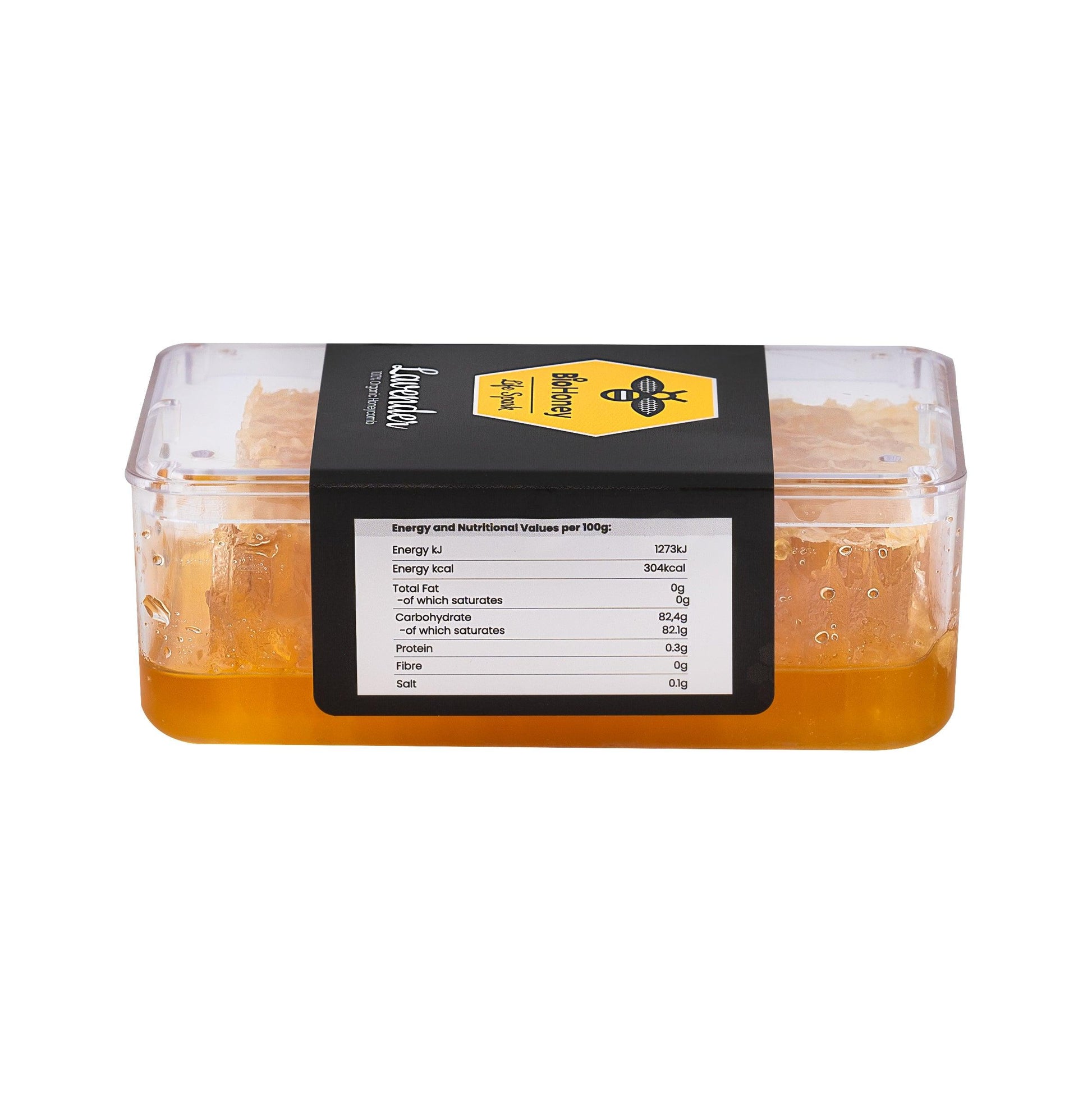 Award Winning Biohoney Organic Raw Honeycomb Lavender 200g - BioHoney