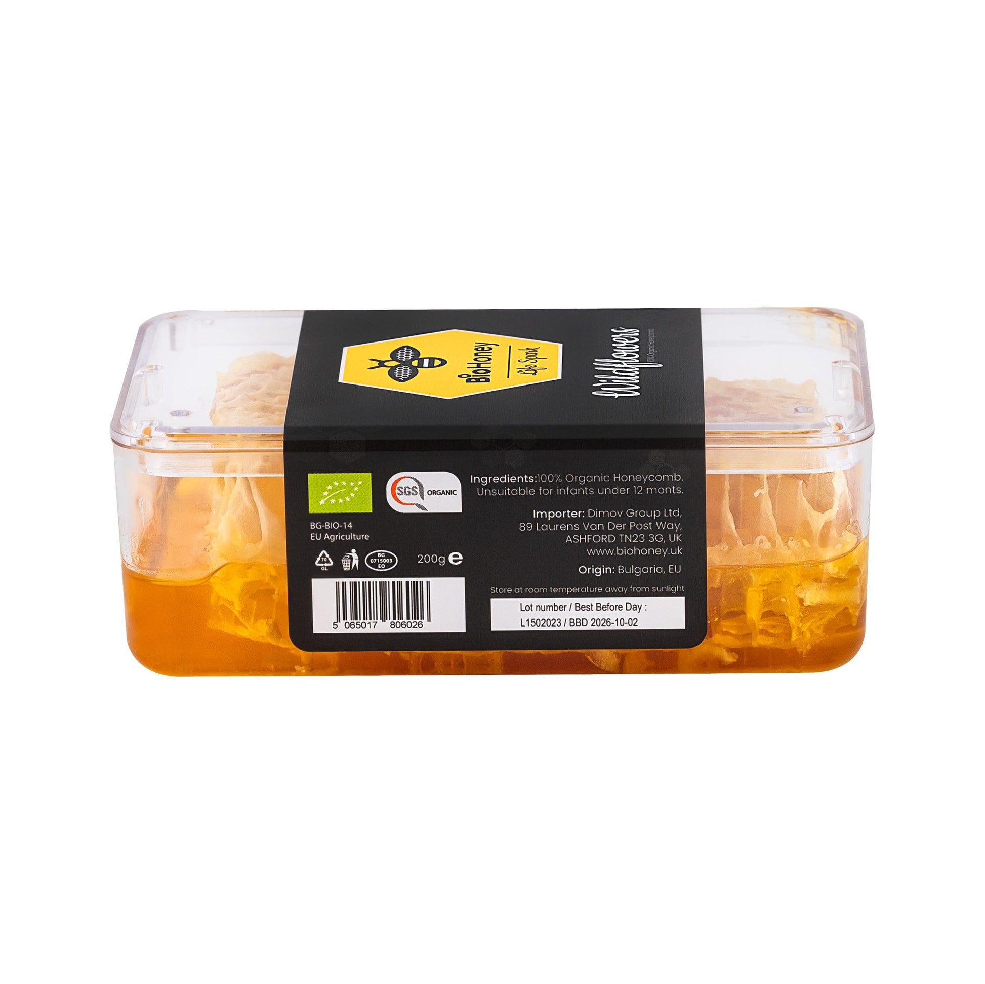 Award Winning Organic Raw Honeycomb Wildflowers 200g - BioHoney