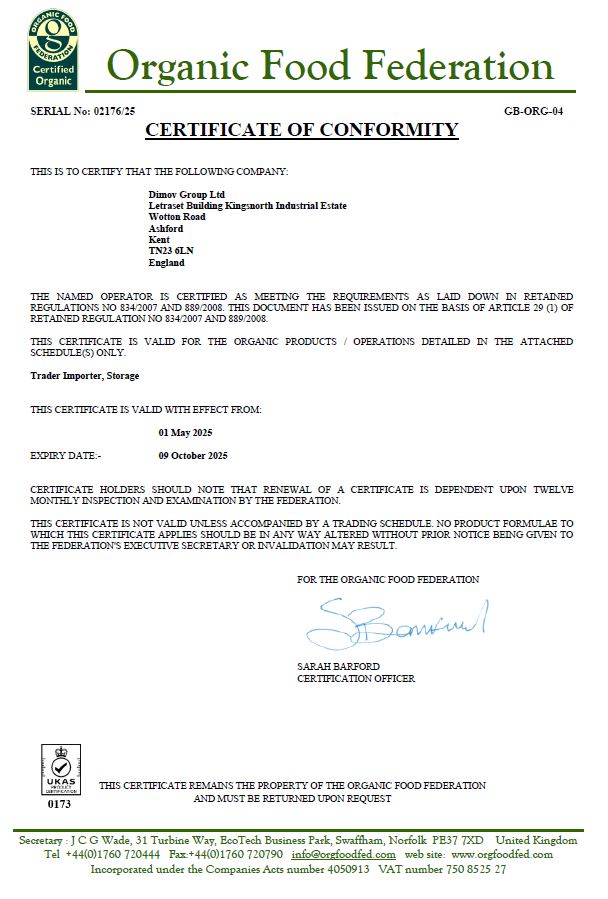 Organic Federation Certification