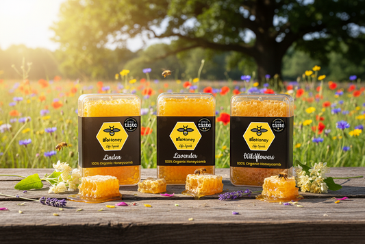 Award Winning Great Taste Organic Raw Honeycomb 3x300g DEAL