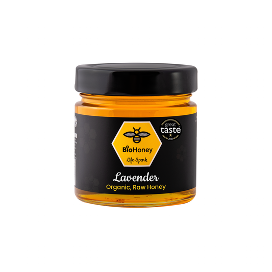 Award Winning Great Taste Organic Raw Honey Lavender 300g Honey