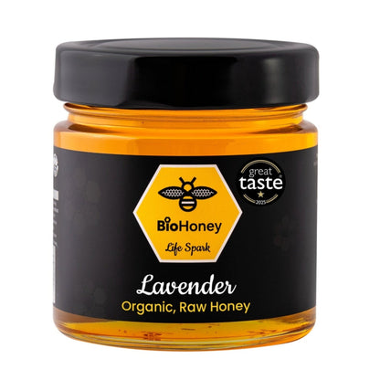 Award Winning Great Taste Organic Raw Honey Lavender 300g Honey